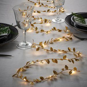 IKEA STRALA LED string light garland, gold leaf